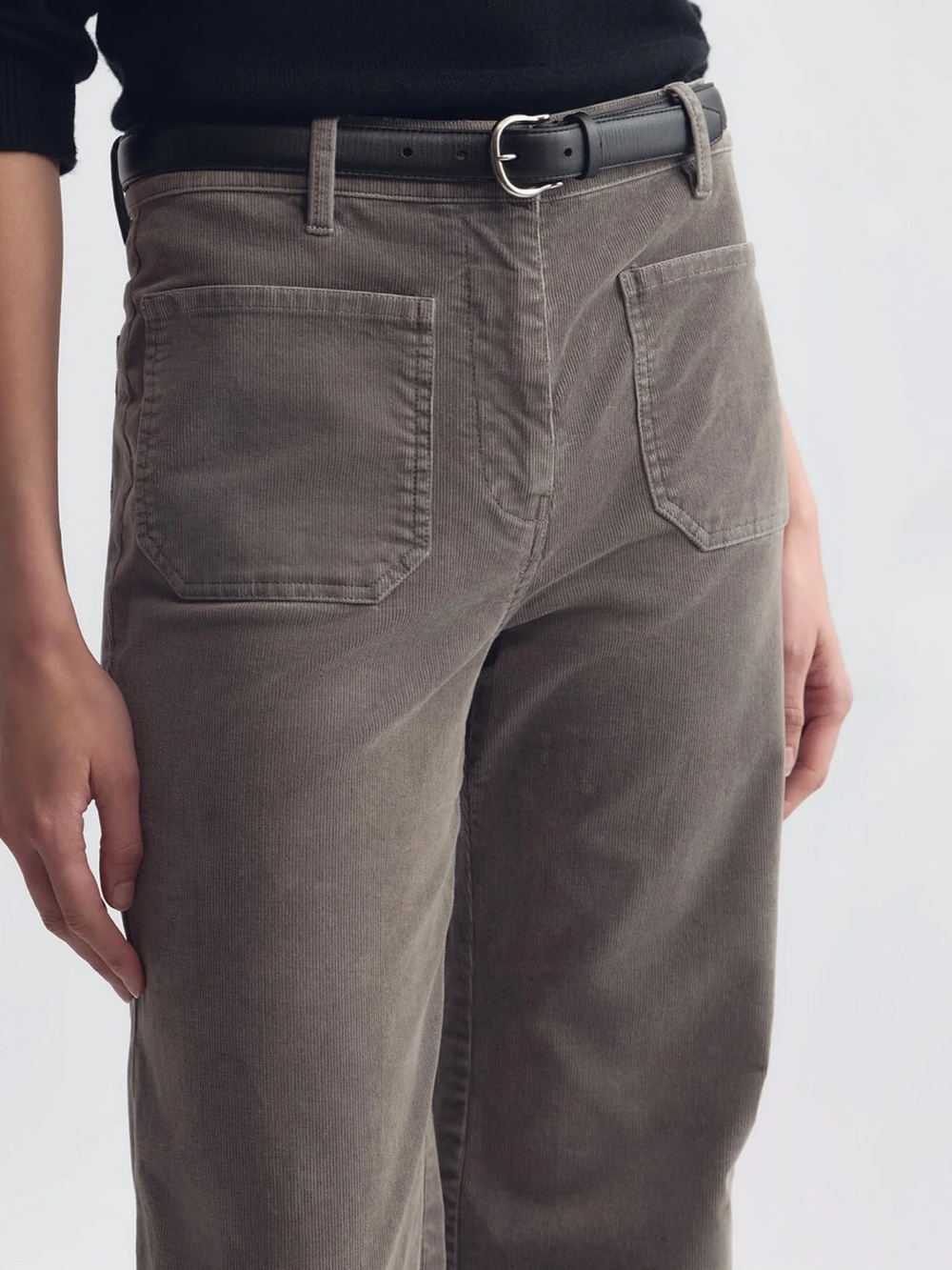 Nili Lotan Florence Corduroy Jeans in Gray